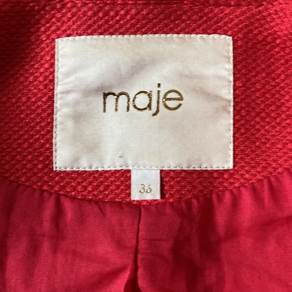 MAJE Paris Bold Barbie Hot Pink Evening Jacket Blazer - Picture 8 of 13